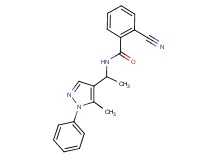 2-cyano-N-[1-(5-methyl-1-phenyl-1H-pyrazol-4-yl)ethyl]benzamide