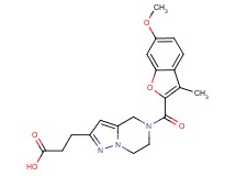 3-{5-[(6-methoxy-3-methyl-1-benzofuran-2-yl)carbonyl]-4,5,6,7-tetrahydropyrazolo[1,5-a]pyrazin-2-yl}propanoic acid