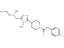 2-[[(5-{1-[(4-fluorophenyl)acetyl]piperidin-4-yl}-4-methyl-4H-1,2,4-triazol-3-yl)methyl](methyl)amino]ethanol