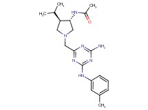 N-[(3S*,4R*)-1-({4-amino-6-[(3-methylphenyl)amino]-1,3,5-triazin-2-yl}methyl)-4-isopropylpyrrolidin-3-yl]acetamide