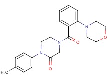 1-(4-methylphenyl)-4-[2-(4-morpholinyl)benzoyl]-2-piperazinone