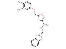 N-(1,3-benzothiazol-2-ylmethyl)-5-[(3,4-dimethylphenoxy)methyl]-3-isoxazolecarboxamide