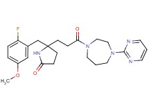 5-(2-fluoro-5-methoxybenzyl)-5-{3-oxo-3-[4-(2-pyrimidinyl)-1,4-diazepan-1-yl]propyl}-2-pyrrolidinone