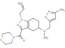 1-allyl-N-methyl-N-[(3-methyl-5-isoxazolyl)methyl]-3-(4-thiomorpholinylcarbonyl)-4,5,6,7-tetrahydro-1H-indazol-5-amine