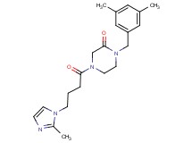 1-(3,5-dimethylbenzyl)-4-[4-(2-methyl-1H-imidazol-1-yl)butanoyl]-2-piperazinone