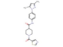 N-[4-(3,5-dimethyl-1H-pyrazol-1-yl)phenyl]-1-(1,3-thiazol-5-ylcarbonyl)-4-piperidinecarboxamide