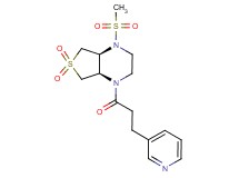 (4aR*,7aS*)-1-(methylsulfonyl)-4-[3-(3-pyridinyl)propanoyl]octahydrothieno[3,4-b]pyrazine 6,6-dioxide