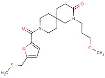 2-(3-methoxypropyl)-9-{5-[(methylthio)methyl]-2-furoyl}-2,9-diazaspiro[5.5]undecan-3-one