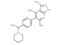 4,6-dimethyl-5-[4-(1-piperidin-1-ylethyl)phenyl]-1H-pyrazolo[3,4-b]pyridin-3-amine