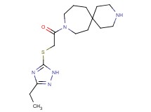 9-{[(3-ethyl-1H-1,2,4-triazol-5-yl)thio]acetyl}-3,9-diazaspiro[5.6]dodecane hydrochloride