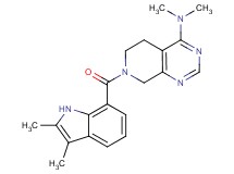 7-[(2,3-dimethyl-1H-indol-7-yl)carbonyl]-N,N-dimethyl-5,6,7,8-tetrahydropyrido[3,4-d]pyrimidin-4-amine