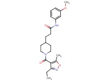 3-{1-[(3-ethyl-5-methyl-4-isoxazolyl)carbonyl]-4-piperidinyl}-N-(3-methoxyphenyl)propanamide