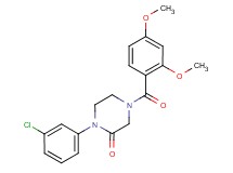 1-(3-chlorophenyl)-4-(2,4-dimethoxybenzoyl)-2-piperazinone