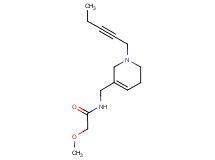 2-methoxy-N-[(1-pent-2-yn-1-yl-1,2,5,6-tetrahydropyridin-3-yl)methyl]acetamide