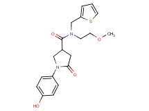 1-(4-hydroxyphenyl)-N-(2-methoxyethyl)-5-oxo-N-(2-thienylmethyl)pyrrolidine-3-carboxamide