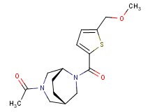 (1S*,5R*)-3-acetyl-6-{[5-(methoxymethyl)-2-thienyl]carbonyl}-3,6-diazabicyclo[3.2.2]nonane