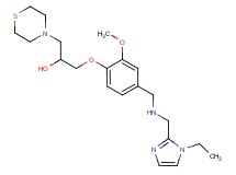 1-[4-({[(1-ethyl-1H-imidazol-2-yl)methyl]amino}methyl)-2-methoxyphenoxy]-3-(4-thiomorpholinyl)-2-propanol