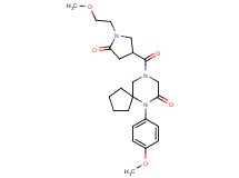 9-{[1-(2-methoxyethyl)-5-oxo-3-pyrrolidinyl]carbonyl}-6-(4-methoxyphenyl)-6,9-diazaspiro[4.5]decan-7-one