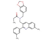 N-(1,3-benzodioxol-5-ylmethyl)-N-{[7-methyl-2-(3-methylphenyl)-3-quinolinyl]methyl}propanamide
