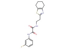 N-(3-fluorophenyl)-N'-[2-(4,5,6,7-tetrahydro-1,3-benzothiazol-2-yl)ethyl]ethanediamide
