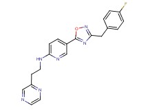 5-[3-(4-fluorobenzyl)-1,2,4-oxadiazol-5-yl]-N-[2-(2-pyrazinyl)ethyl]-2-pyridinamine