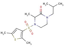 4-[(2,5-dimethyl-3-thienyl)sulfonyl]-1-isobutyl-3-methyl-2-piperazinone