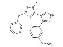 3-benzyl-5-[3-(3-methoxyphenyl)-1H-pyrazol-4-yl]-1H-1,2,4-triazole