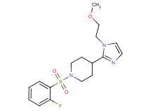 1-[(2-fluorophenyl)sulfonyl]-4-[1-(2-methoxyethyl)-1H-imidazol-2-yl]piperidine