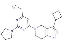 3-cyclobutyl-5-(6-ethyl-2-pyrrolidin-1-ylpyrimidin-4-yl)-4,5,6,7-tetrahydro-1H-pyrazolo[4,3-c]pyridine