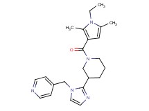 4-[(2-{1-[(1-ethyl-2,5-dimethyl-1H-pyrrol-3-yl)carbonyl]piperidin-3-yl}-1H-imidazol-1-yl)methyl]pyridine