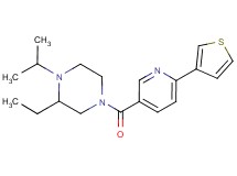 2-ethyl-1-isopropyl-4-{[6-(3-thienyl)pyridin-3-yl]carbonyl}piperazine