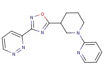 3-{5-[1-(2-pyridinyl)-3-piperidinyl]-1,2,4-oxadiazol-3-yl}pyridazine