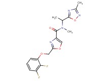 2-[(2,3-difluorophenoxy)methyl]-N-methyl-N-[1-(3-methyl-1,2,4-oxadiazol-5-yl)ethyl]-1,3-oxazole-4-carboxamide