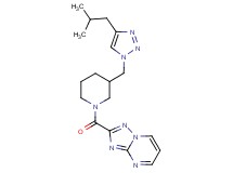 2-({3-[(4-isobutyl-1H-1,2,3-triazol-1-yl)methyl]piperidin-1-yl}carbonyl)[1,2,4]triazolo[1,5-a]pyrimidine