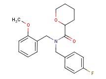 N-(4-fluorobenzyl)-N-(2-methoxybenzyl)tetrahydro-2H-pyran-2-carboxamide