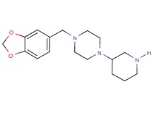 1-(1,3-benzodioxol-5-ylmethyl)-4-(3-piperidinyl)piperazine