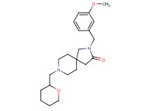 2-(3-methoxybenzyl)-8-(tetrahydro-2H-pyran-2-ylmethyl)-2,8-diazaspiro[4.5]decan-3-one
