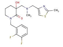 1-(2,3-difluorobenzyl)-3-hydroxy-3-({methyl[(2-methyl-1,3-thiazol-4-yl)methyl]amino}methyl)-2-piperidinone