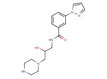 N-[2-hydroxy-3-(1-piperazinyl)propyl]-3-(1H-pyrazol-1-yl)benzamide hydrochloride