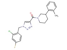 1-{[1-(2-chloro-4-fluorobenzyl)-1H-1,2,3-triazol-4-yl]carbonyl}-3-(2-methylphenyl)piperidine