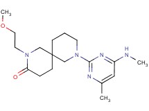2-(2-methoxyethyl)-8-[4-methyl-6-(methylamino)-2-pyrimidinyl]-2,8-diazaspiro[5.5]undecan-3-one