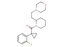4-[2-(1-{[1-(2-fluorophenyl)cyclopropyl]carbonyl}-2-piperidinyl)ethyl]morpholine