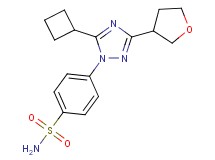 4-[5-cyclobutyl-3-(tetrahydrofuran-3-yl)-1H-1,2,4-triazol-1-yl]benzenesulfonamide