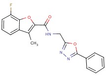 7-fluoro-3-methyl-N-[(5-phenyl-1,3,4-oxadiazol-2-yl)methyl]-1-benzofuran-2-carboxamide