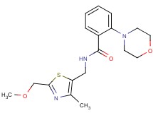N-{[2-(methoxymethyl)-4-methyl-1,3-thiazol-5-yl]methyl}-2-morpholin-4-ylbenzamide