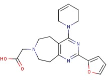 [4-(3,6-dihydropyridin-1(2H)-yl)-2-(2-furyl)-5,6,8,9-tetrahydro-7H-pyrimido[4,5-d]azepin-7-yl]acetic acid