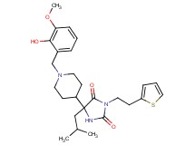 5-[1-(2-hydroxy-3-methoxybenzyl)-4-piperidinyl]-5-isobutyl-3-[2-(2-thienyl)ethyl]-2,4-imidazolidinedione