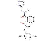 (3aR*,6S*)-2-(2,5-dimethylbenzyl)-N-methyl-1-oxo-N-(1H-pyrazol-3-ylmethyl)-1,2,3,6,7,7a-hexahydro-3a,6-epoxyisoindole-7-carboxamide