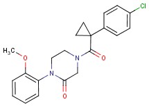 4-{[1-(4-chlorophenyl)cyclopropyl]carbonyl}-1-(2-methoxyphenyl)-2-piperazinone