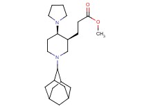 methyl 3-[(3S*,4R*)-1-(2-adamantyl)-4-(1-pyrrolidinyl)-3-piperidinyl]propanoate